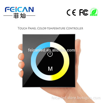 WIFI Control Touch Panel Color Temperature Changing Adjustable Dimmer Controller for WW/CW Dual White LED